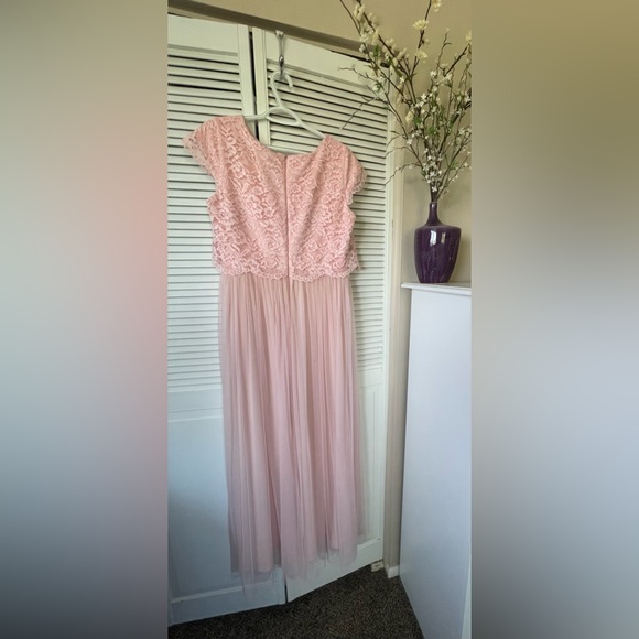 Le Parole Pink Lace Prom Dress - Size 12 - Picture 2 of 6